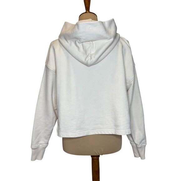 Kenzo Cream White Cropped Hoodie With Logo Medium - Picture 3 of 7